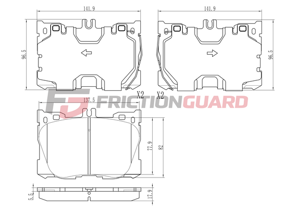 FrictionGuard Brake Pad For Mercedes-Benz - product image 2