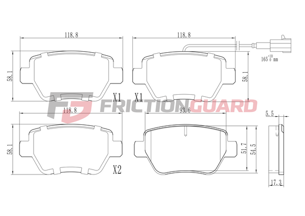 FrictionGuard Brake Pad For Mercedes-Benz - product image 2