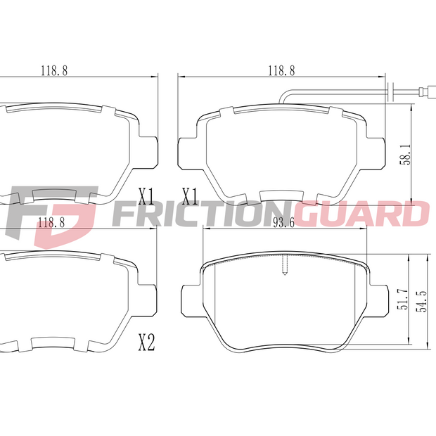 FrictionGuard Brake Pad For Mercedes-Benz - product image 2