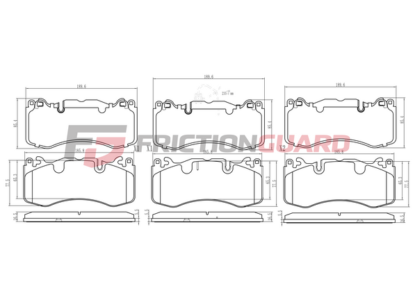 FrictionGuard Brake Pad For Mercedes-Benz 2005-2015 - product image 2